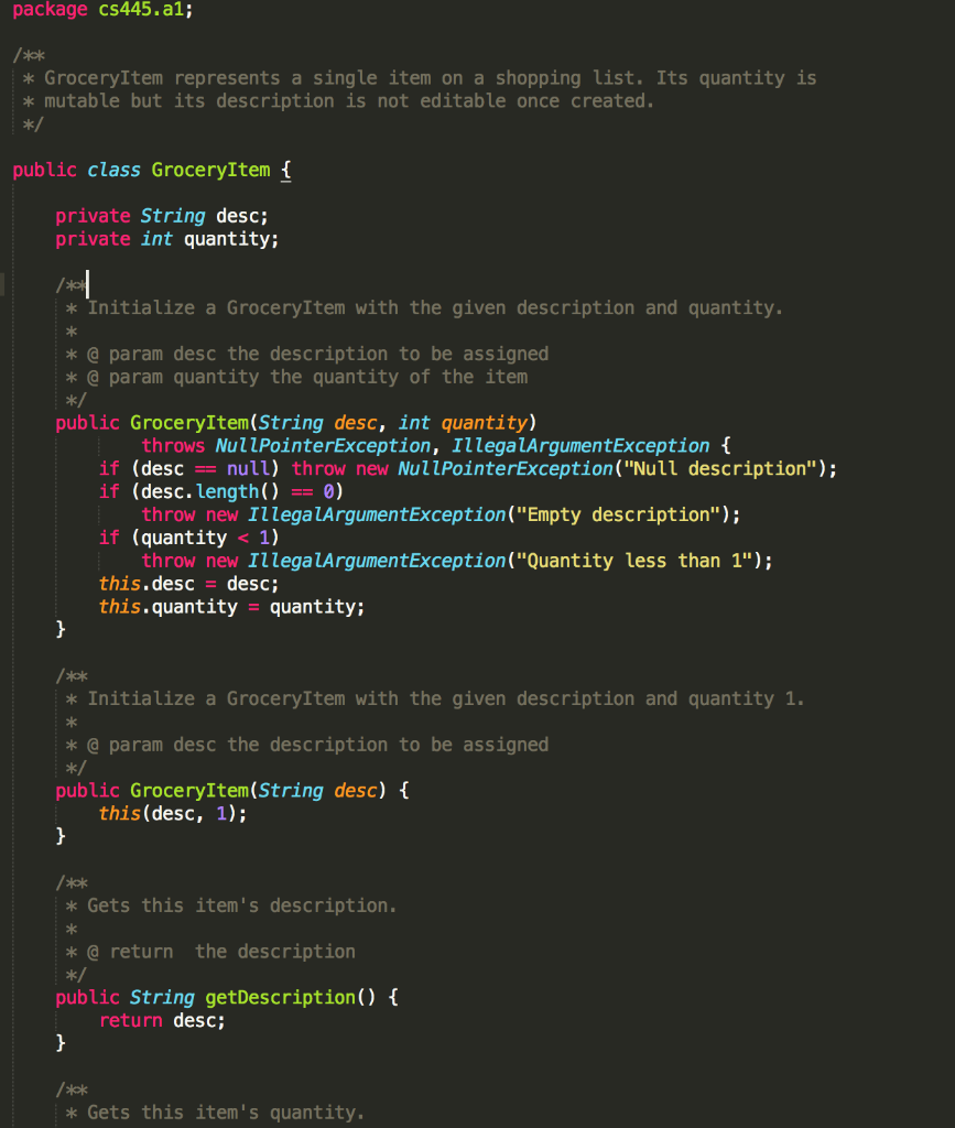Solved: I need help filling out Groceries.java. Below I ha