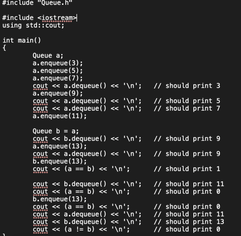 Solved c++: Write a container class Queue that uses a | Chegg.com