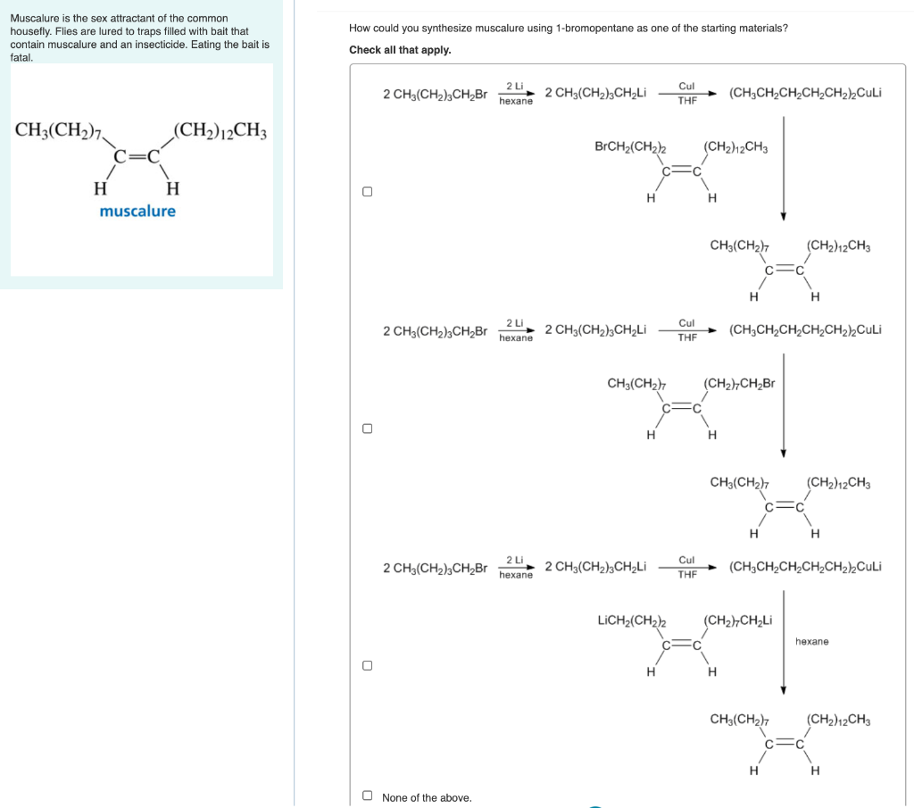 Solved Muscalure Is The Sex Attractant Of The Common 4869