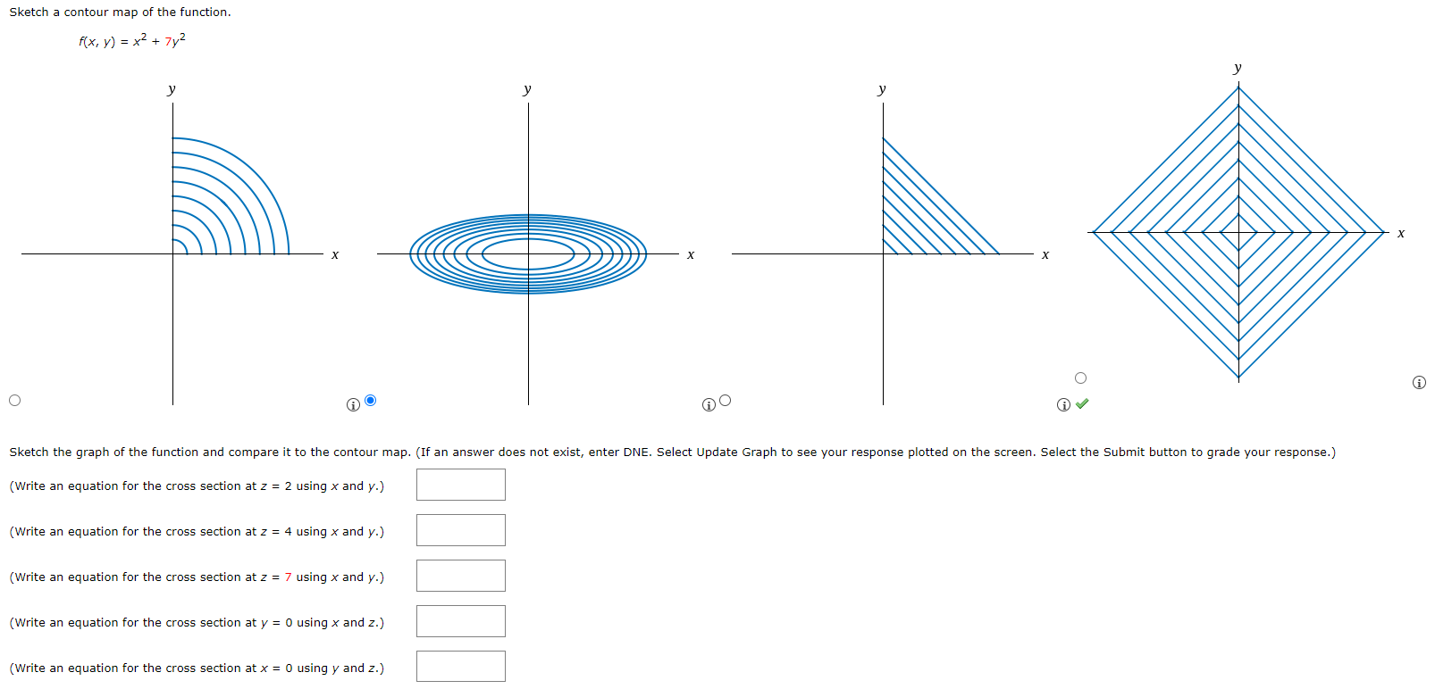 Solved Sketch A Contour Map Of The Function F X Y X2