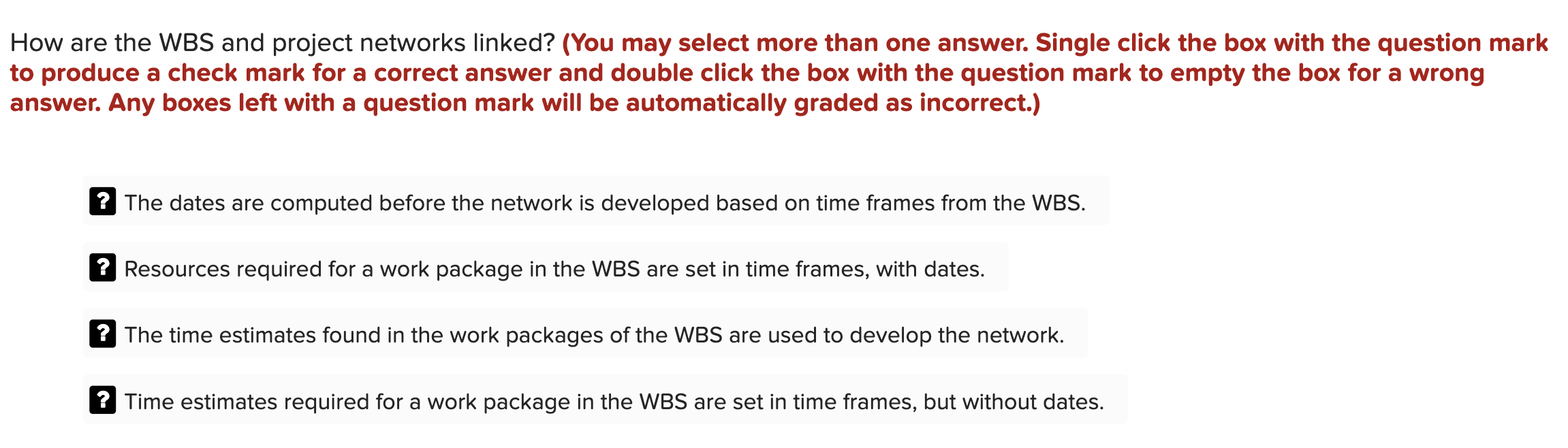Solved How are the WBS and project networks linked? (You may | Chegg.com