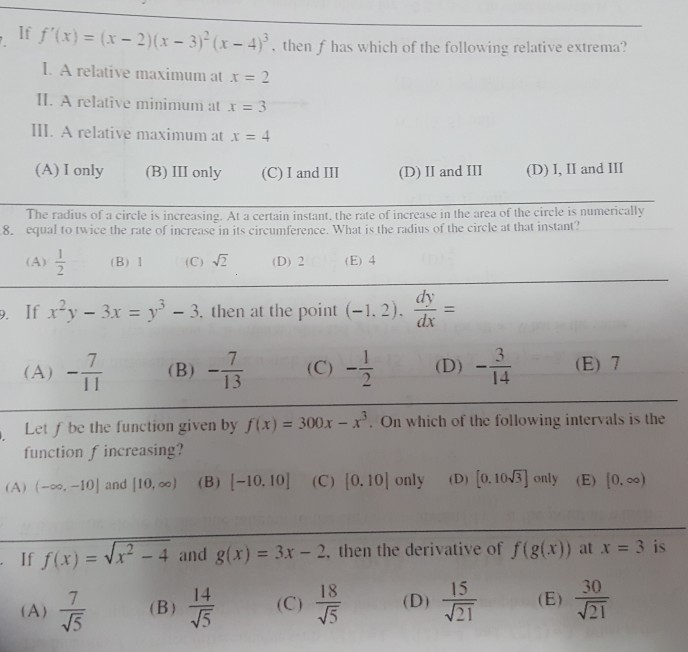 If F X X 2 X 3 X 4 Then F Has Chegg Com