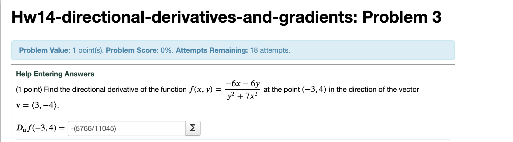 Solved Hw14-directional-derivatives-and-gradients: Problem 3 | Chegg.com