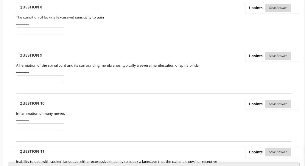 Solved QUESTION 8 1 points Save Answer The condition of | Chegg.com