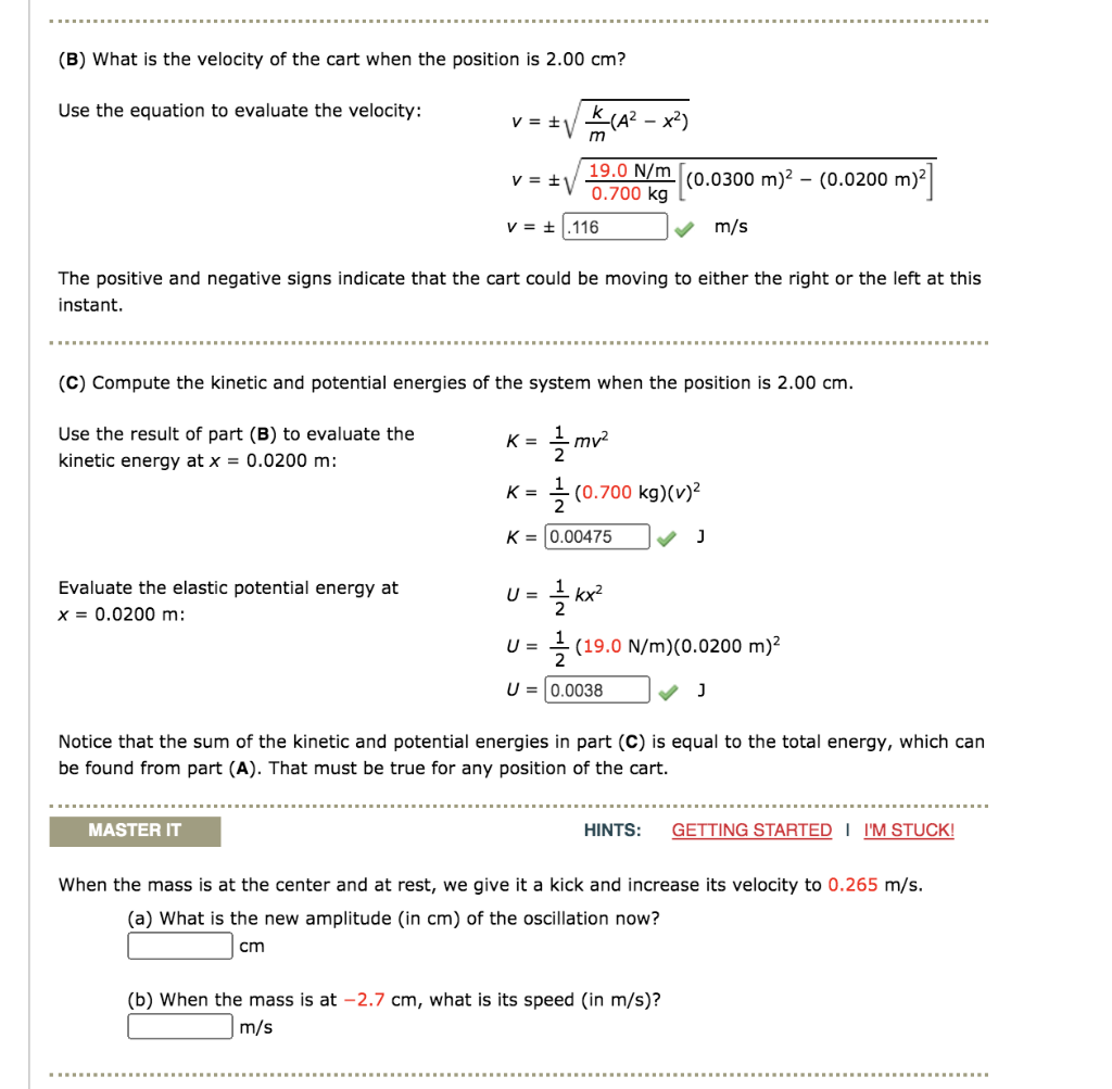 Solved Example 12.3 Oscillations on a Horizontal Surface A | Chegg.com