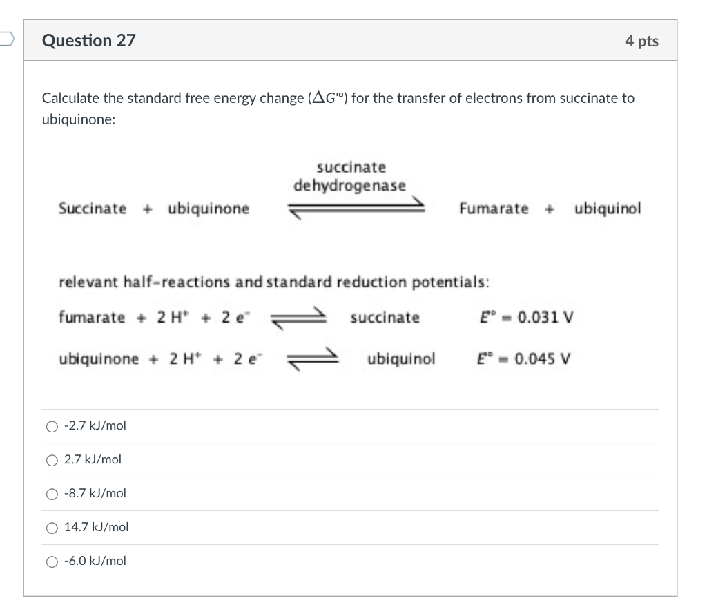 Solved Calculate the standard free energy change (ΔG′) for | Chegg.com