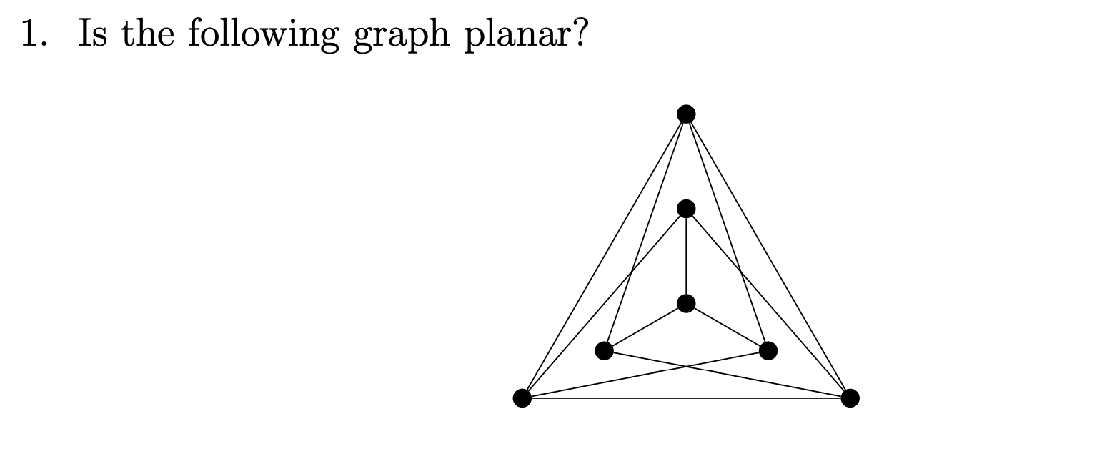 Solved 1. Is The Following Graph Planar? | Chegg.com