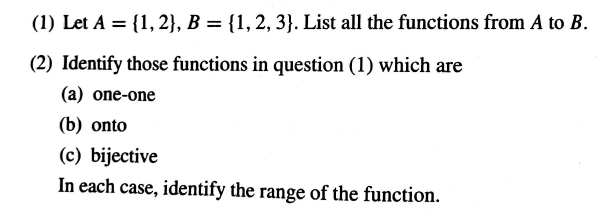 Solved One To One And Onto Functions Definition 4 Let Chegg Com