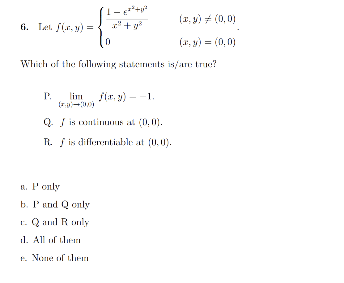 Solved 6 Let F X Y {x2 Y21−ex2 Y20 X Y 0 0 X Y 0 0