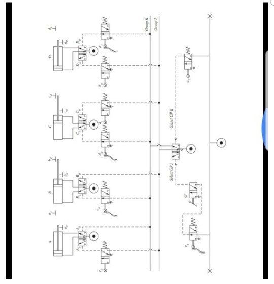 Solved what is the pneumatic sequence for this diagram? for | Chegg.com