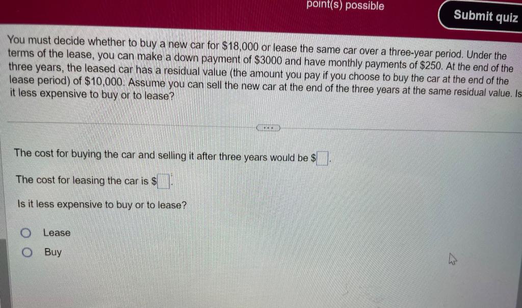 Should i lease or best sale buy a car quiz