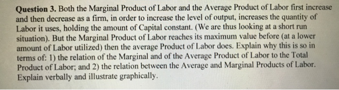 Solved Question 3. Both the Marginal Product of Labor and | Chegg.com