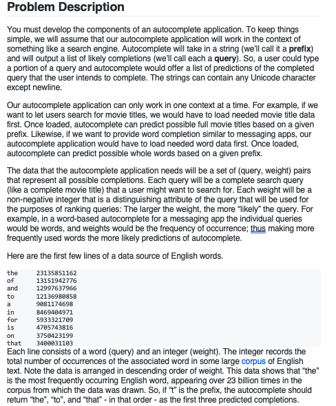 Solved Problem Description You must develop the components | Chegg.com