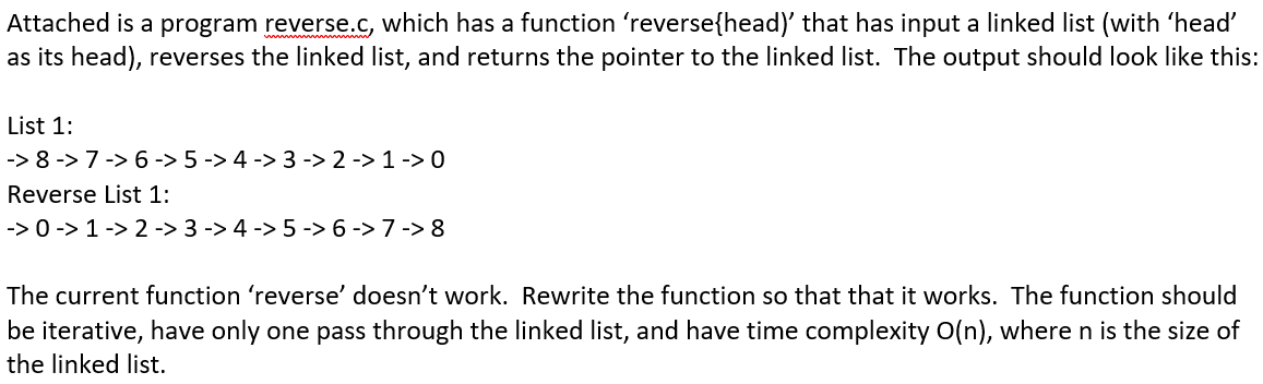 Solved Attached is a program reverse.c, which has a function | Chegg.com