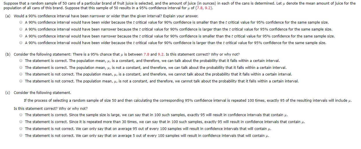 Solved Suppose That A Random Sample Of 50 Cans Of A Parti Chegg Com