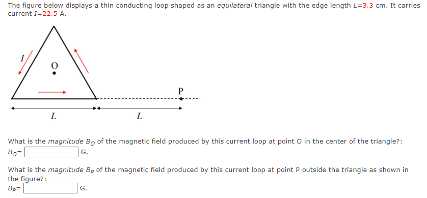 Solved The figure below displays a thin conducting loop | Chegg.com