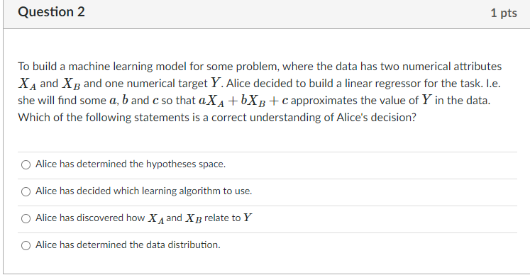 Solved To build a machine learning model for some problem, | Chegg.com