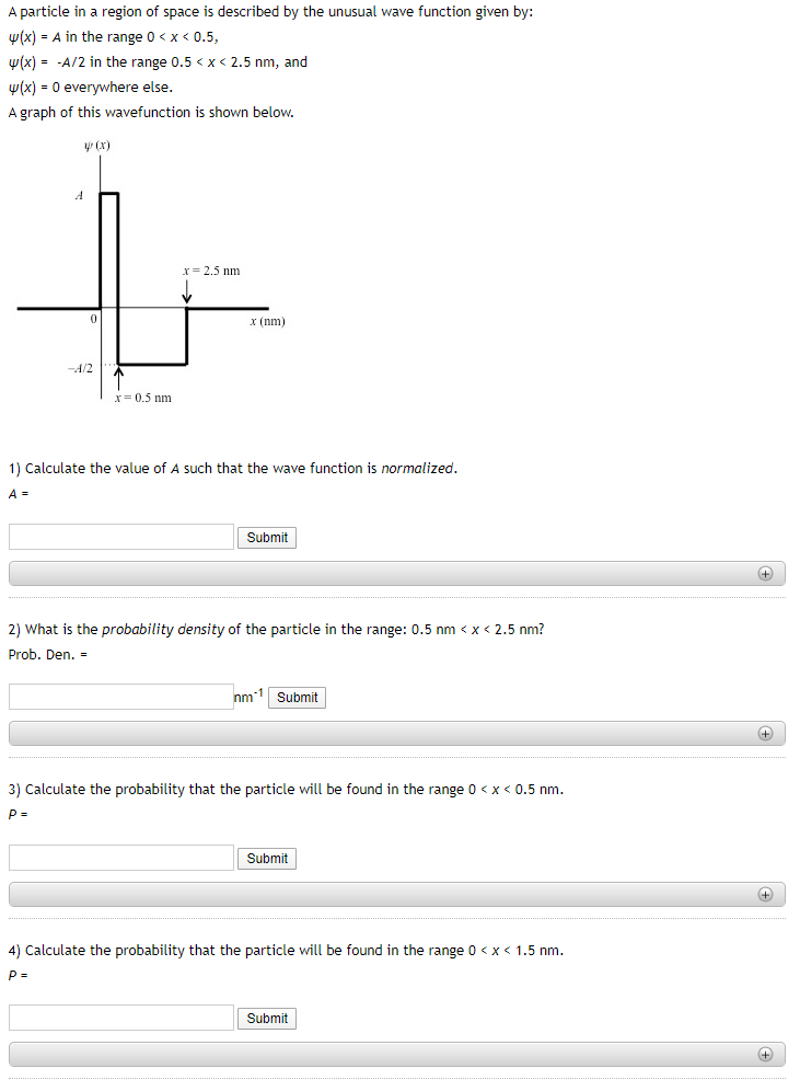 Solved A particle in a region of space is described by the | Chegg.com