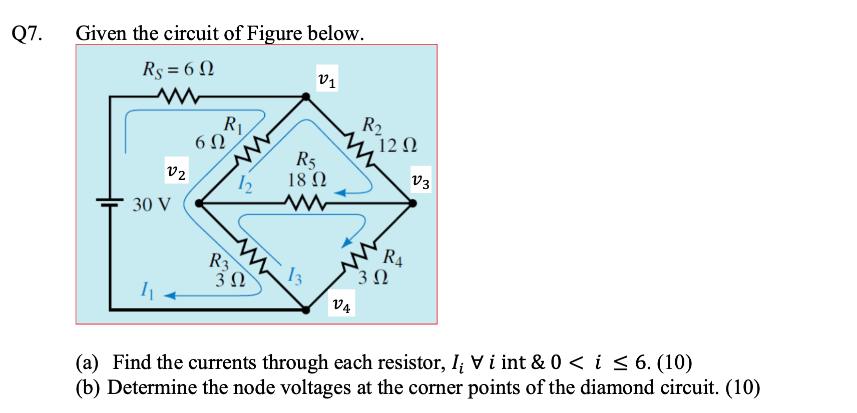 Solved Q7. Given The Circuit Of Figure Below. (a) Find The | Chegg.com