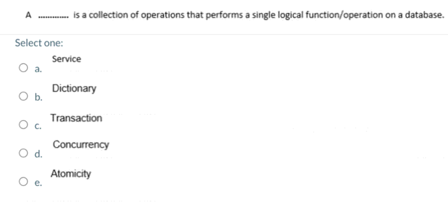 Solved A is a collection of operations that performs a | Chegg.com