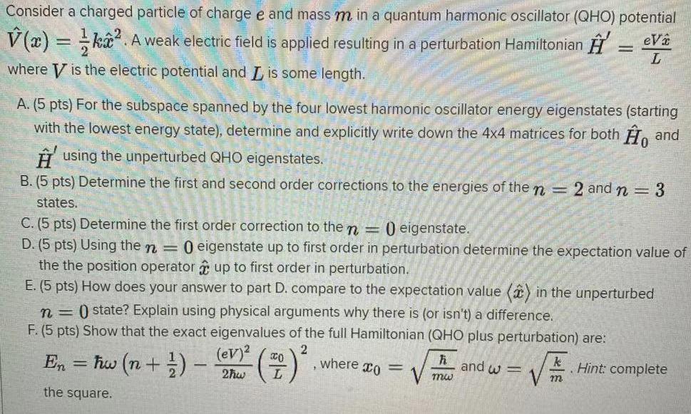 Solved Consider A Charged Particle Of Charge E And Mass M Chegg Com