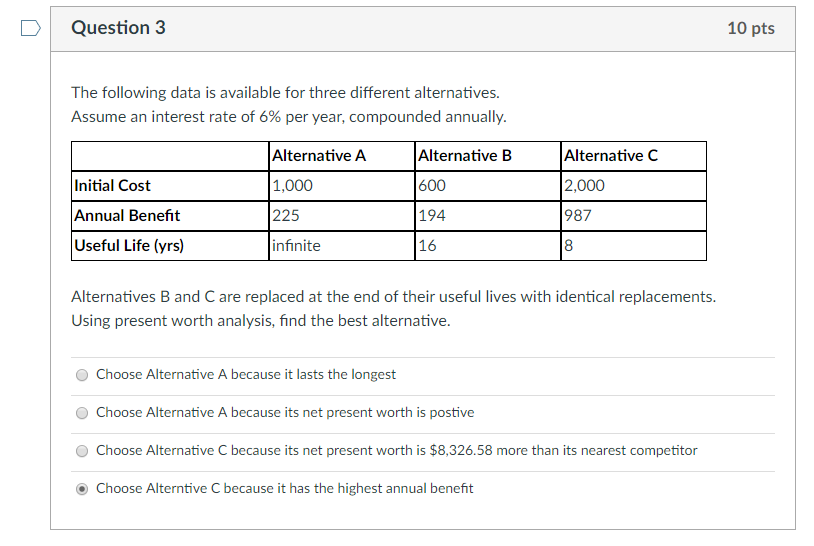 Solved Question 3 10 Pts The Following Data Is Available For | Chegg.com