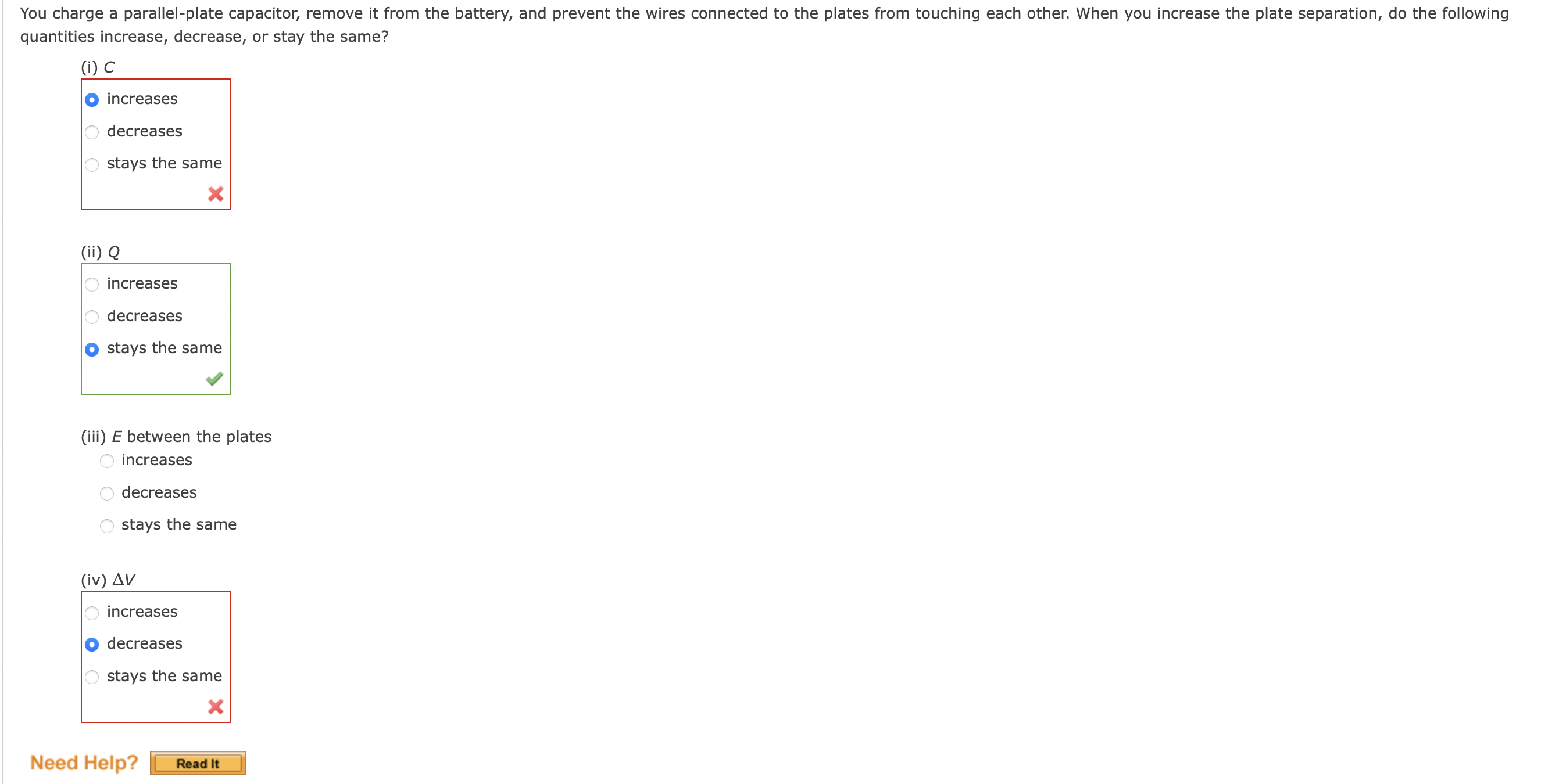 Solved quantities increase, decrease, or stay the same? | Chegg.com