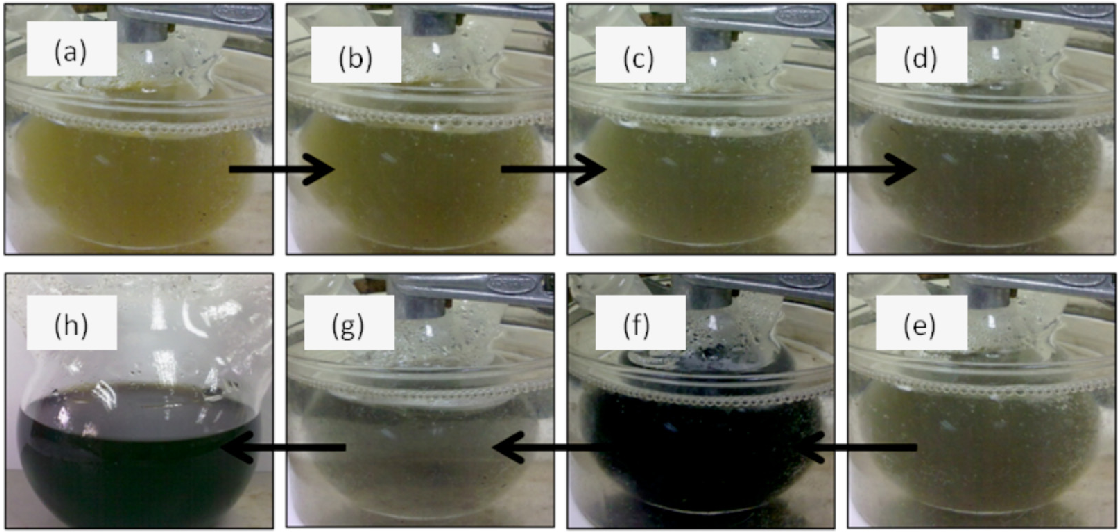 Solved Figure shows that the Color changes of solution start | Chegg.com