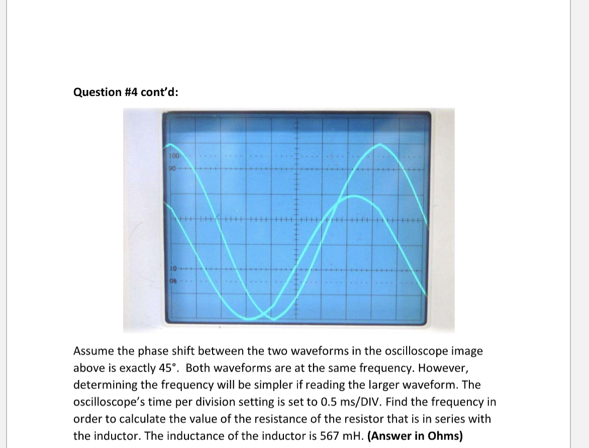 Solved Question #4 (pts): Below is a diagram of a series RL | Chegg.com