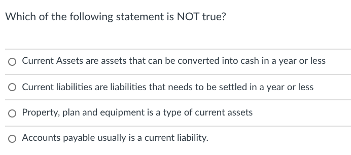 a balance sheet shows all of the following except