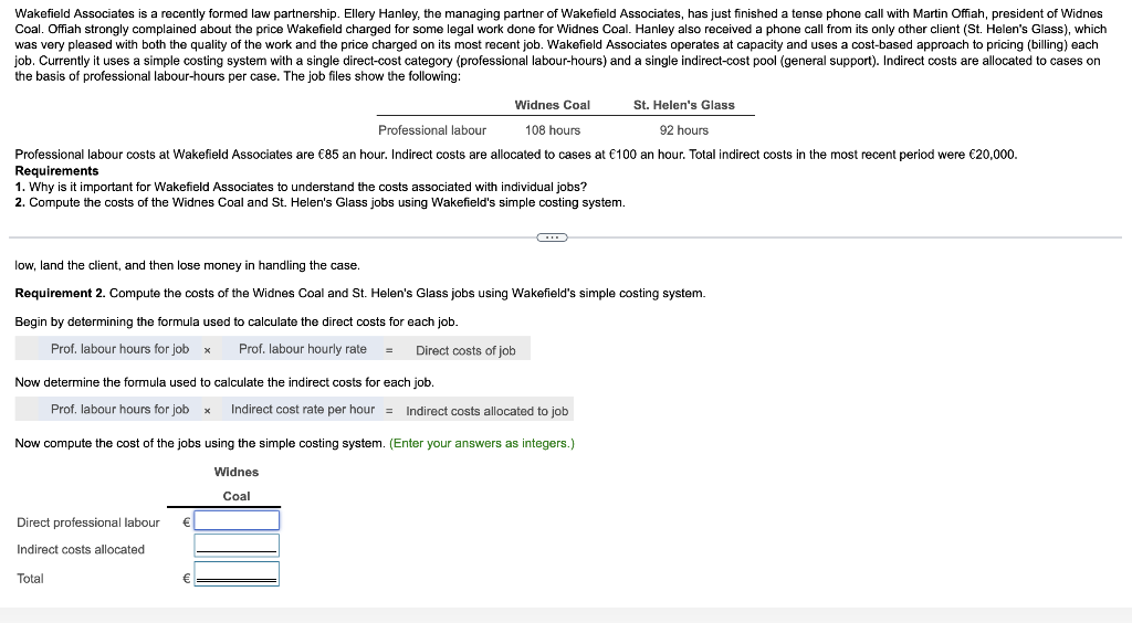 Solved Wakefield Associates is a recently formed law