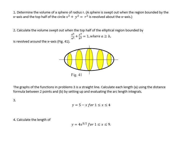 Solved 1. Determine the volume of a sphere of radius r. (A | Chegg.com