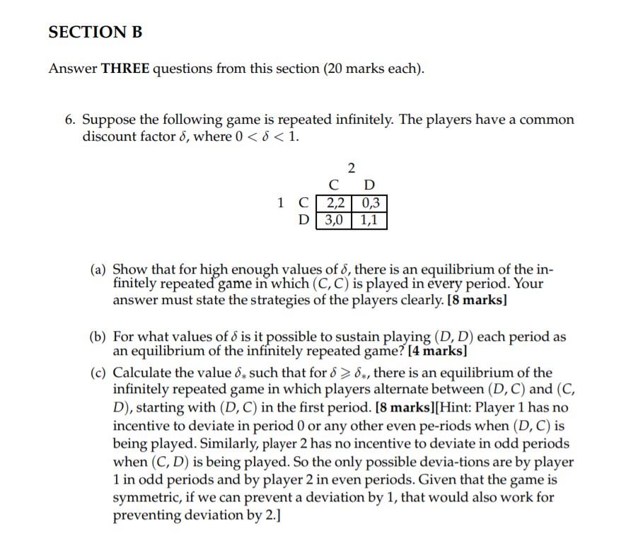 Solved SECTION B Answer THREE Questions From This Section | Chegg.com