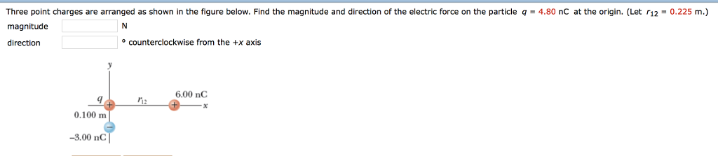 Solved Three point charges are arranged as shown in the | Chegg.com