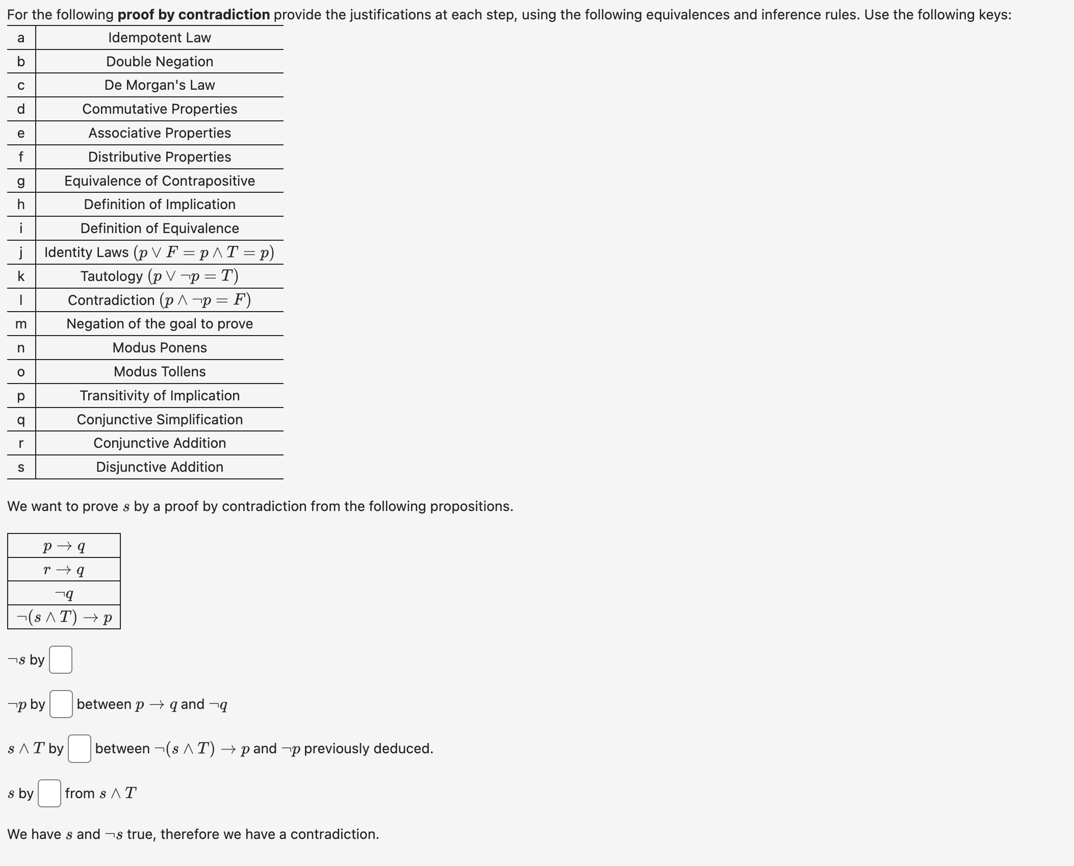 Solved For the following proof by ﻿contradiction provide the | Chegg.com