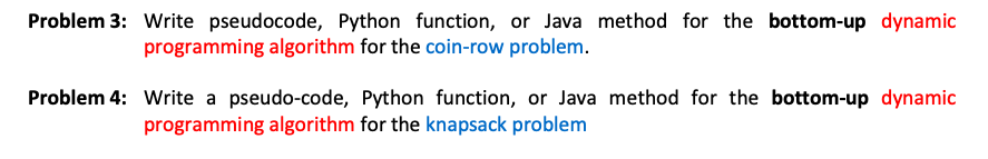 Solved Problem 3: Write pseudocode, Python function, or Java | Chegg.com