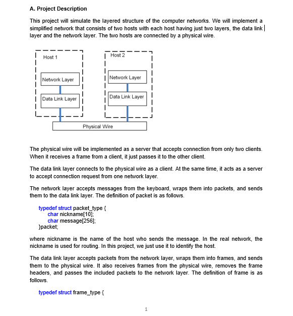The code should be in C language. Partial code is
