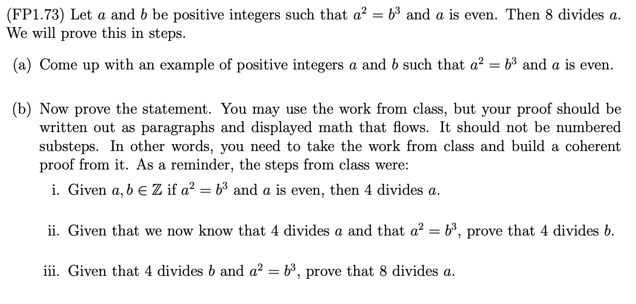 Solved (FP1.73) Let A And B Be Positive Integers Such That | Chegg.com