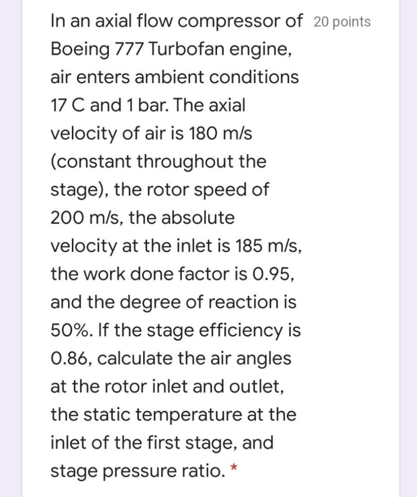 Solved Subject Propulsion Systems Of Aircraft Please I Need | Chegg.com