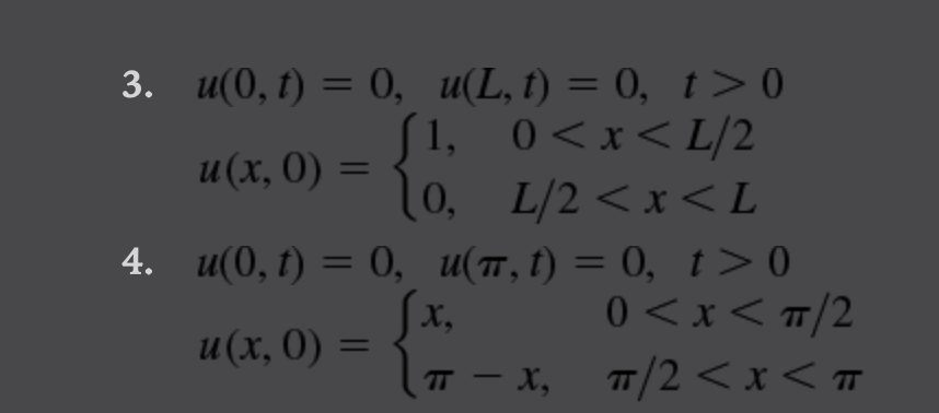 Solved In Problems 1-6, solve the heat equation (1) subject | Chegg.com
