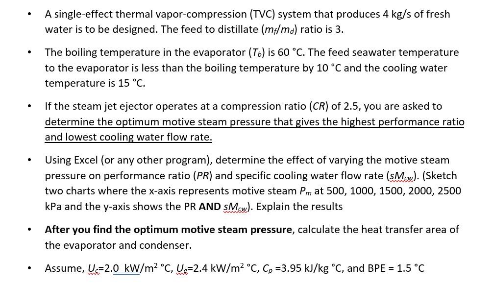 [Solved] A singleeffect thermal (TVC