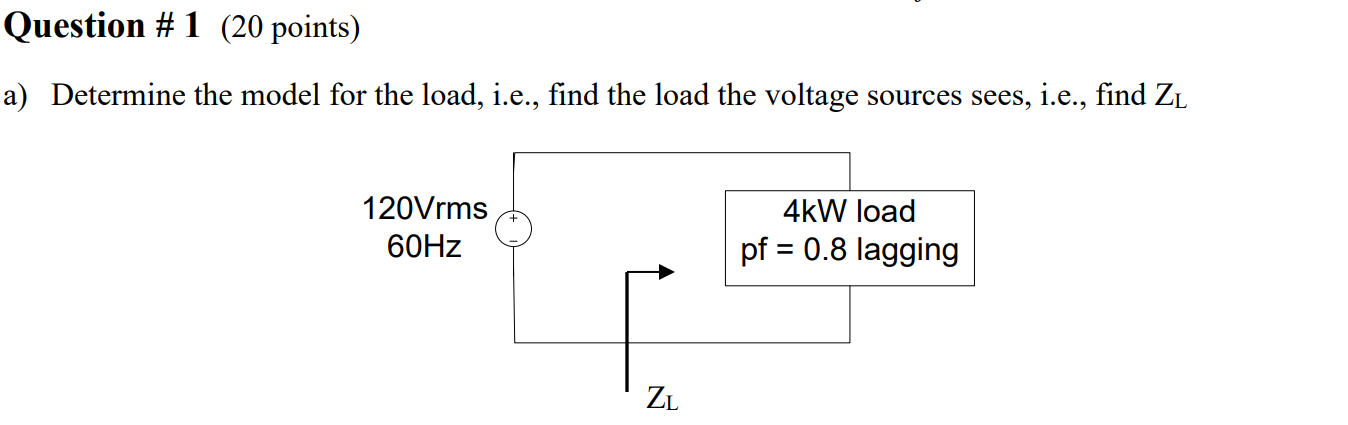 Solved Determine the model for the load, i.e., find the load | Chegg.com