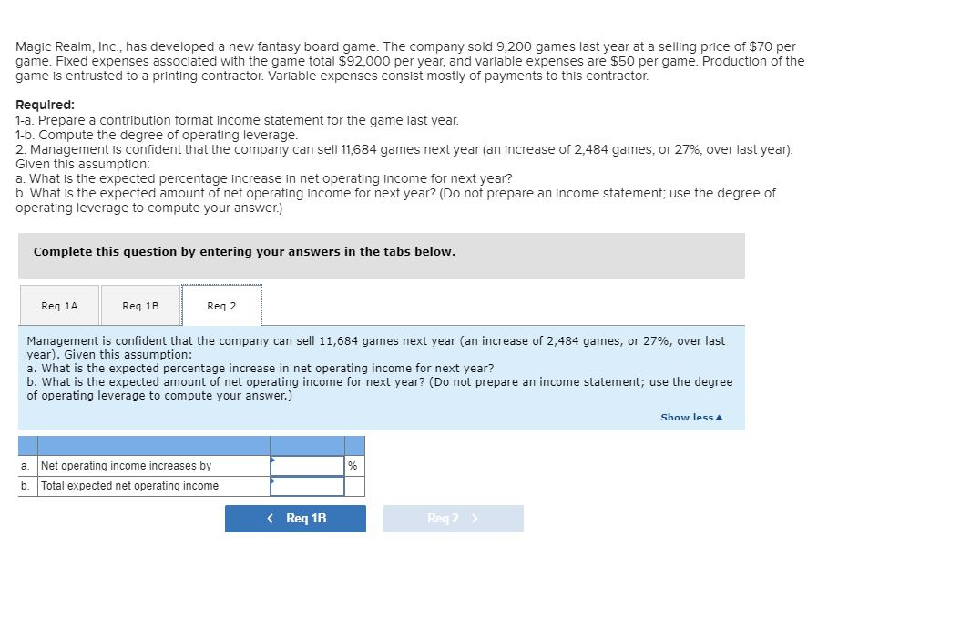 Solved Magic Realm, Inc., has developed a new fantasy board
