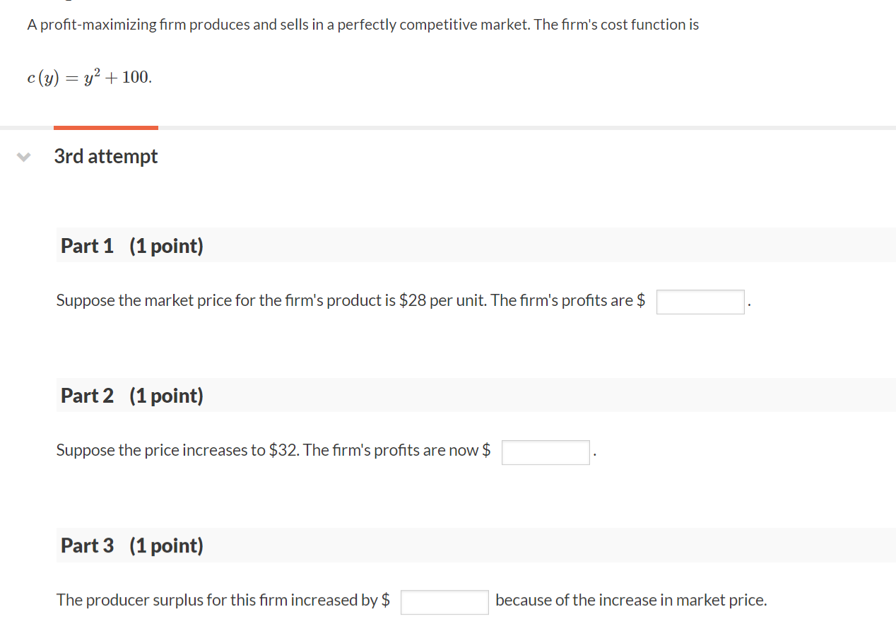 Solved A Profit-maximizing Firm Produces And Sells In A | Chegg.com