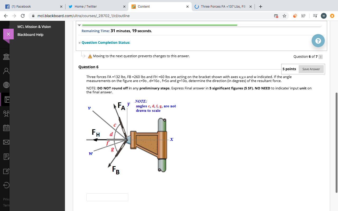 Solved F 1 Facebook Home Twitter Content H Three Forc Chegg Com