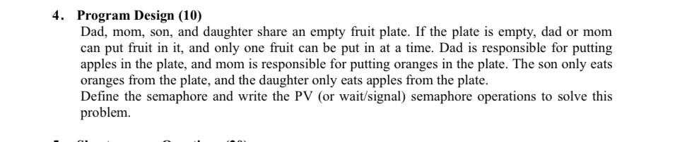 Solved Program Design (10) Dad, mom, son, and daughter share | Chegg.com