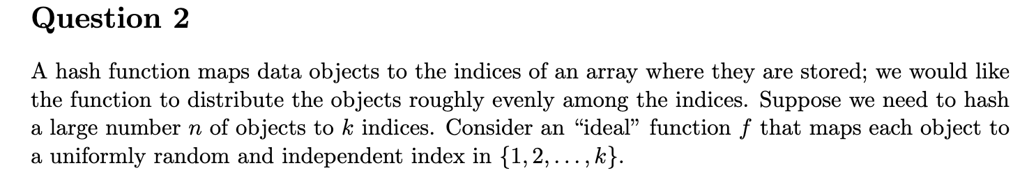 Solved A hash function maps data objects to the indices of | Chegg.com