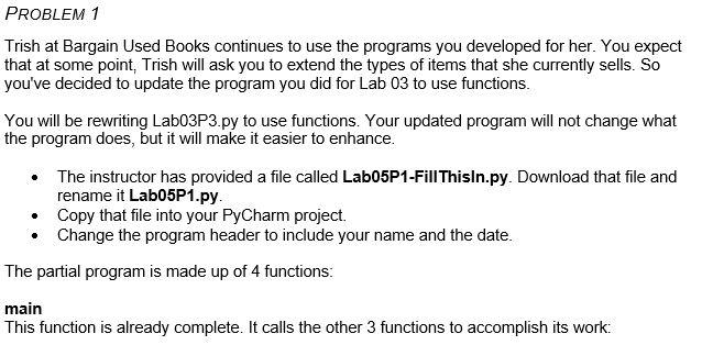 Solved ** PLEASE NOTE I USE 3 FUNCTIONS IN THIS PROBLEM, NOT | Chegg.com
