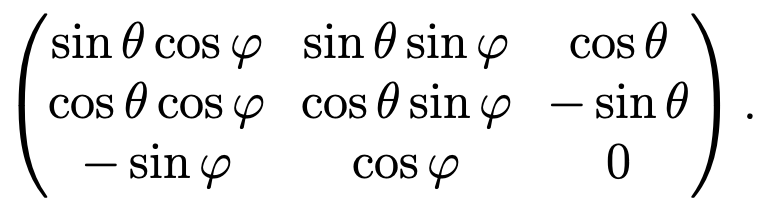 Solved COS 0 sin 0 cos y sin 0 sing cos O cos 4 cos 0 siny - | Chegg.com