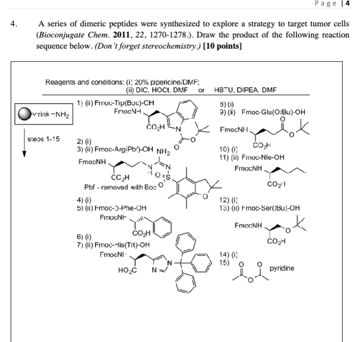 Solved A series of dimeric peptides were synthesized to | Chegg.com